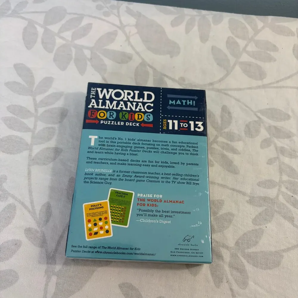 World Almanac for Kids Math Puzzler Deck Sealed Grades 6-7 Ages 11-13